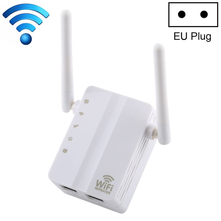 300Mbps 무선-N 범위 확장기 WiFi 리피터 신호 증폭기 네트워크 라우터 2 외부 안테나 포함, EU 플러그, 2 외부 안테나 (흰색), 2 외부 안테나 (검정)