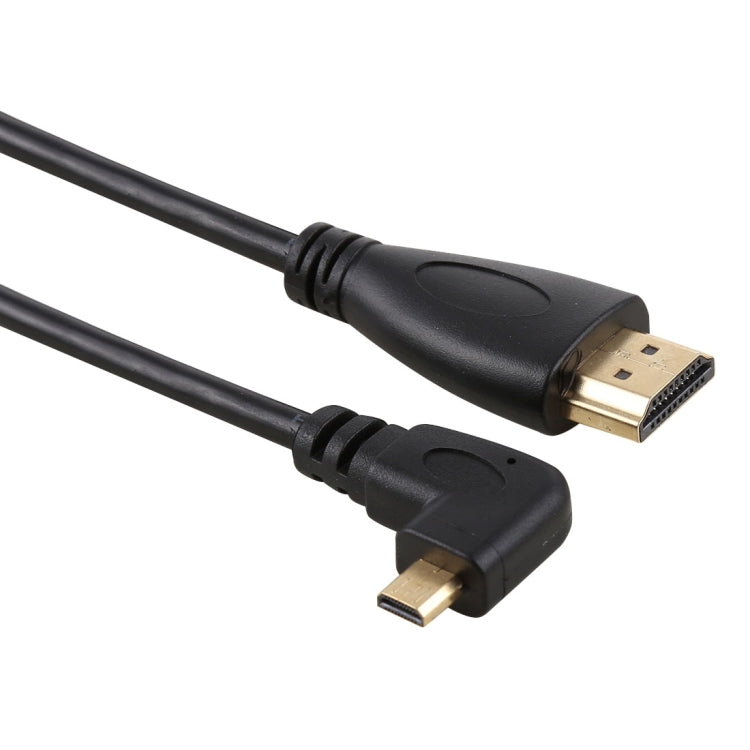 50cm 4K HDMI 수컷-마이크로 HDMI 우각 수컷 금도금 커넥터 어댑터 케이블, 50cm 우각