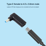USB-C / Type-C 암컷 to 4.5 x 3.0mm 수컷 플러그 엘보 어댑터 커넥터, 4.5 x 3.0mm 엘보 블랙, 4.5 x 3.0mm 엘보 블루