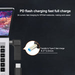 USB-C / Type-C 암컷 to 4.5 x 3.0mm 수컷 플러그 엘보 어댑터 커넥터, 4.5 x 3.0mm 엘보 블랙, 4.5 x 3.0mm 엘보 블루