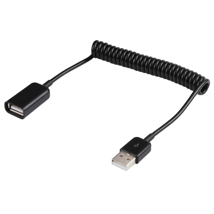 1m USB-A 수 to USB-A 암 스프링 코일 케이블, AM to AF, 길이: 1.0m