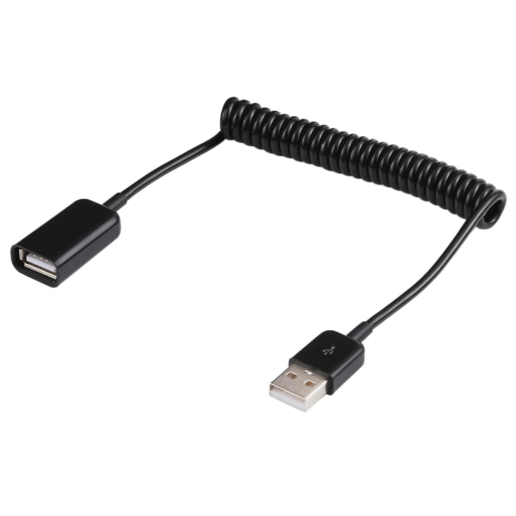 1m USB-A 수 to USB-A 암 스프링 코일 케이블, AM to AF, 길이: 1.0m