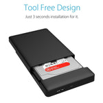 ORICO 2588US3 USB3.0 외장 하드 디스크 박스 2.5인치 SATA HDD / SSD 노트북 PC용 9.5mm
