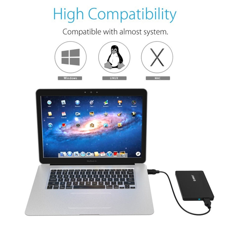 ORICO 2588US3 USB3.0 외장 하드 디스크 박스 2.5인치 SATA HDD / SSD 노트북 PC용 9.5mm