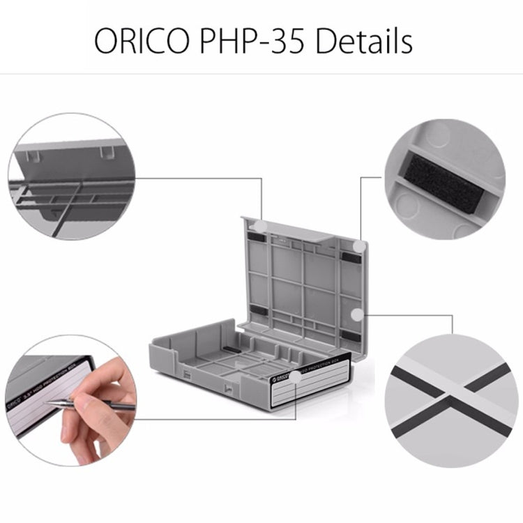 ORICO PHP-35 3.5인치 SATA HDD 케이스 하드 드라이브 디스크 보호 커버 박스
