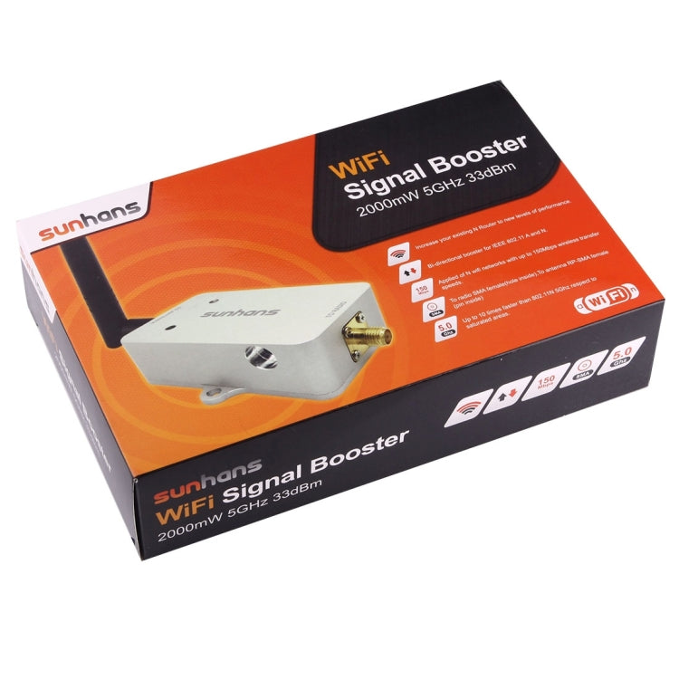 sunhans SH58Gi2000 2000mW (33dBm) 5.8GHz 와이파이 신호 증폭기 리피터 와이파이 앰프