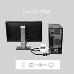 DVI-D 24+1 핀 남성-VGA 15핀 HDTV 어댑터 변환기, DVI-D 24+1 핀