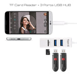 2-in-1 USB 3.1 USB-C / 타입-C to USB 2.0 콤보 3포트 허브 + TF 카드 리더기, 3포트 USB+TF 카드