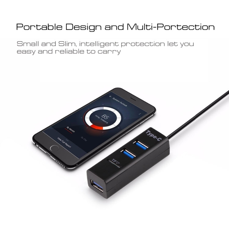 2-in-1 USB 3.1 USB-C / 타입-C to USB 2.0 콤보 3포트 허브 + TF 카드 리더기, 3포트 USB+TF 카드
