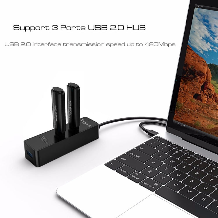 2-in-1 USB 3.1 USB-C / 타입-C to USB 2.0 콤보 3포트 허브 + TF 카드 리더기, 3포트 USB+TF 카드