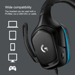 Logitech G431 돌비 7.1 서라운드 사운드 스테레오 접이식 노이즈 감소 경쟁용 게임용 헤드셋, G431