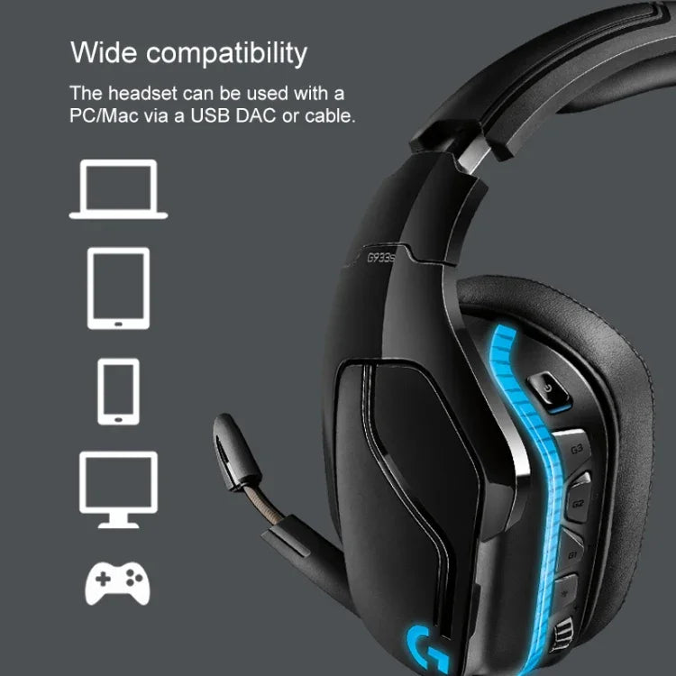 Logitech G933S 무선 유선 듀얼 모드 이어폰 돌비 7.1 스테레오 노이즈 감소 경쟁용 게임용 헤드셋, G933S