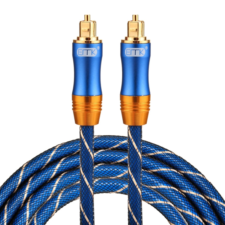 EMK LSYJ-A 2m OD6.0mm 금도금 메탈 헤드 토스링크 수컷 to 수컷 디지털 광 오디오 케이블, 길이: 2m