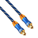EMK LSYJ-A 2m OD6.0mm 금도금 메탈 헤드 토스링크 수컷 to 수컷 디지털 광 오디오 케이블, 길이: 2m