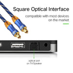 EMK LSYJ-A 2m OD6.0mm 금도금 메탈 헤드 토스링크 수컷 to 수컷 디지털 광 오디오 케이블, 길이: 2m