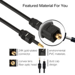 1m OD4.0mm 토스링크 수-3.5mm 미니 토스링크 수 디지털 광 오디오 케이블, 1m