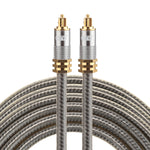 EMK YL-A 3m OD8.0mm 금도금 금속 헤드 토스링크 수-수 디지털 광 오디오 케이블, 길이: 3m