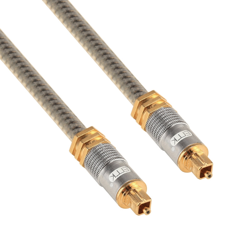 EMK YL-A 3m OD8.0mm 금도금 금속 헤드 토스링크 수-수 디지털 광 오디오 케이블, 길이: 3m