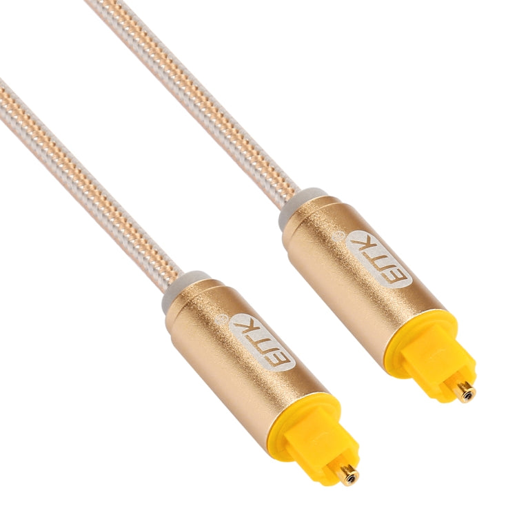 EMK 3m OD4.0mm 금도금 금속 헤드 직조선 토스링크 수-수 디지털 광 오디오 케이블, 길이: 3m