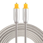 EMK 3m OD4.0mm 금도금 금속 헤드 직조선 토스링크 수-수 디지털 광 오디오 케이블, 길이: 3m