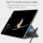 USB-C / 타입-C 6핀 자석 수 노트북 전원 충전 케이블 마이크로소프트 서피스 프로 7 / 6 / 5용, 케이블 길이: 약 1.5m, 마이크로소프트 서피스 프로 7 / 6 / 5용