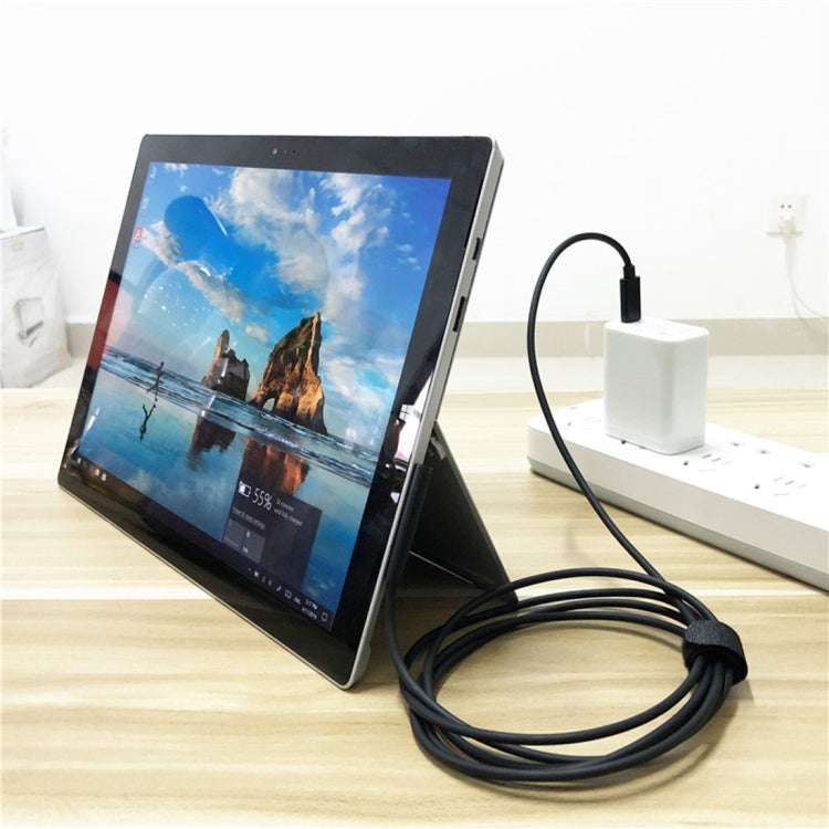 USB-C / 타입-C 6핀 자석 수 노트북 전원 충전 케이블 마이크로소프트 서피스 프로 7 / 6 / 5용, 케이블 길이: 약 1.5m, 마이크로소프트 서피스 프로 7 / 6 / 5용