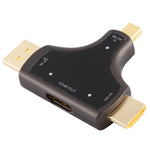 D62A DisplayPort + Mini DP + HDMI 수컷 to HDMI 암컷 3 in 1 어댑터, D62A