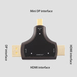 D62A DisplayPort + Mini DP + HDMI 수컷 to HDMI 암컷 3 in 1 어댑터, D62A