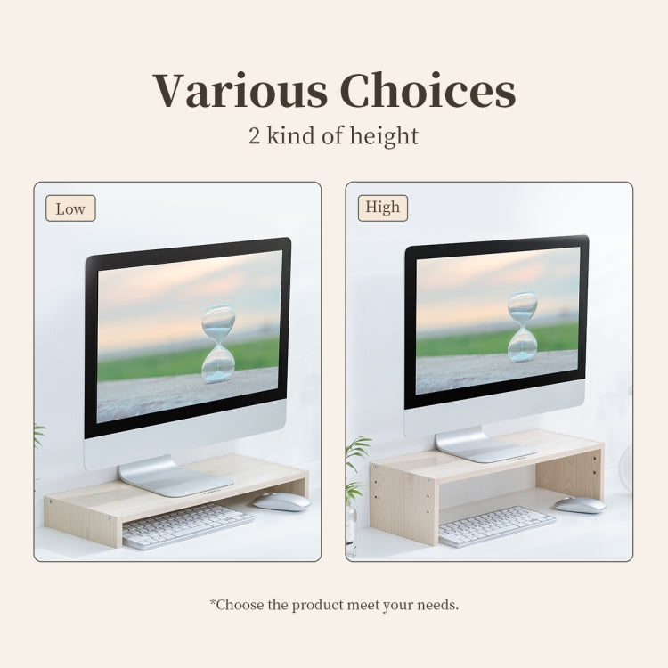 ORICO MSR-01-WD-BP 나무결 컴퓨터 모니터 홀더, 크기: 50 x 20 x 6.1cm, 크기: 50 x 20 x 6.1cm