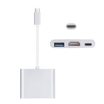 USB-C / Type-C 3.1 수컷 to USB-C / Type-C 3.1 암컷 & HDMI 암컷 & USB 3.0 암컷 어댑터, Type-C+USB+HDMI (J), Type-C+USB+HDMI (G), Type-C+USB+HDMI (B), Type-C+USB+HDMI (S)