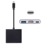USB-C / Type-C 3.1 수컷 to USB-C / Type-C 3.1 암컷 & HDMI 암컷 & USB 3.0 암컷 어댑터, Type-C+USB+HDMI (J), Type-C+USB+HDMI (G), Type-C+USB+HDMI (B), Type-C+USB+HDMI (S)
