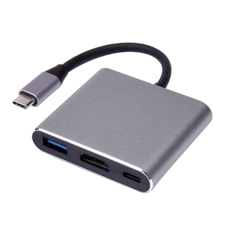 V125 USB-C / Type-C 수컷 to PD + HDMI + USB 3.0 암컷 3-in-1 컨버터, 3-in-1