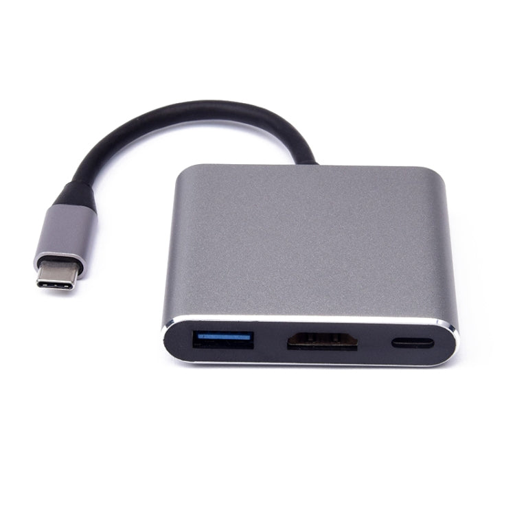 V125 USB-C / Type-C 수컷 to PD + HDMI + USB 3.0 암컷 3-in-1 컨버터, 3-in-1