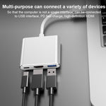 V125 USB-C / Type-C 수컷 to PD + HDMI + USB 3.0 암컷 3-in-1 컨버터, 3-in-1
