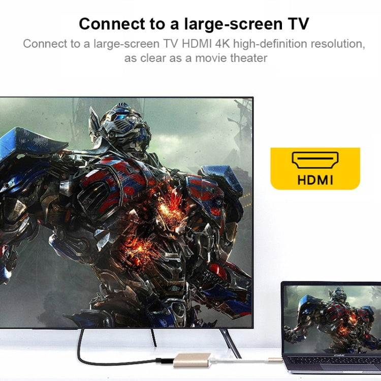 V125 USB-C / Type-C 수컷 to PD + HDMI + USB 3.0 암컷 3-in-1 컨버터, 3-in-1