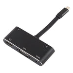 V126 USB-C / Type-C 수컷 to PD + HDMI + VGA + 오디오 + USB 3.0 암컷 5-in-1 컨버터, 5-in-1