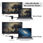 V126 USB-C / Type-C 수컷 to PD + HDMI + VGA + 오디오 + USB 3.0 암컷 5-in-1 컨버터, 5-in-1
