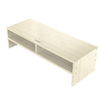 ORICO MSR-04-WD-BP 칸막이 있는 2단 나무결 컴퓨터 모니터 홀더, 크기: 50 x 20 x 13.5cm, 칸막이 포함 2단, 크기: 50 x 20 x 13.5cm
