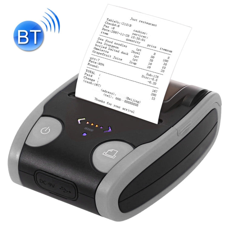 QS-5806 휴대용 58mm 블루투스 POS 영수증 열 프린터, QS-5806-E, QS-5806-H