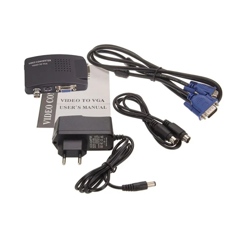HOWEI HW-2404 BNC / S-비디오 to VGA 비디오 변환기