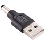10개 5.5 x 2.1mm 수컷 to USB 2.0 수컷 DC 전원 플러그 커넥터, 5.5 x 2.1mm