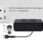 10개 5.5 x 2.1mm 수컷 to USB 2.0 수컷 DC 전원 플러그 커넥터, 5.5 x 2.1mm