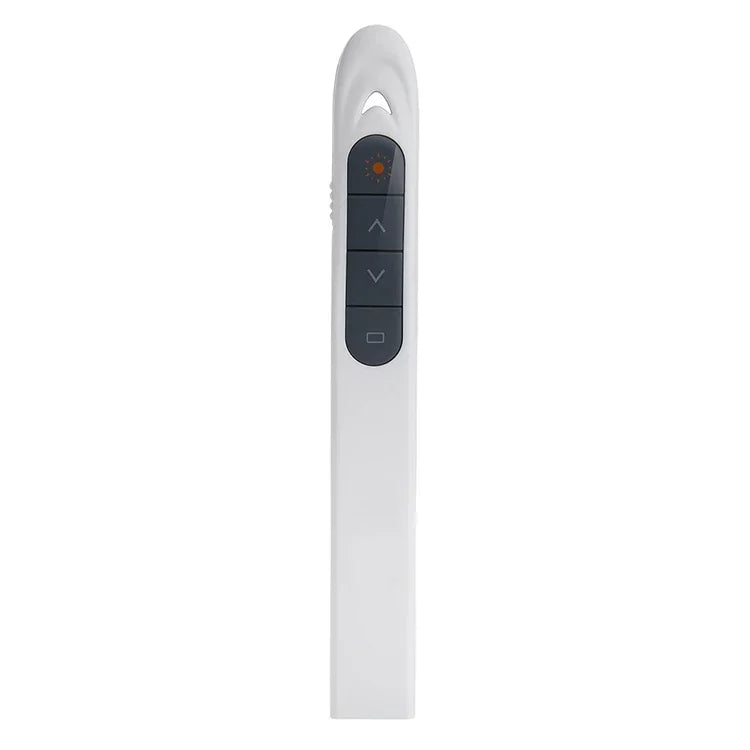 XM930 2.4GHz 무선 레이저 파워포인트 페이지 넘김 펜 멀티미디어 무선 프레젠테이션 프로젝션 펜 USB 수신기 포함, 저전력 알림 지원, 리모컨 제어 거리: 100m, 100m 화이트, 100m 블랙