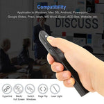 XM930 2.4GHz 무선 레이저 파워포인트 페이지 넘김 펜 멀티미디어 무선 프레젠테이션 프로젝션 펜 USB 수신기 포함, 저전력 알림 지원, 리모컨 제어 거리: 100m, 100m 화이트, 100m 블랙