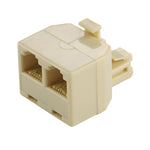 RJ11 듀얼 포트 데스크탑 전화 연장 케이블 익스텐더 커넥터 어댑터, 2 RJ11 암컷 to RJ11 수컷