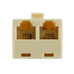 RJ11 듀얼 포트 데스크탑 전화 연장 케이블 익스텐더 커넥터 어댑터, 2 RJ11 암컷 to RJ11 수컷