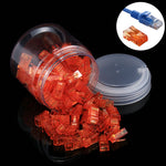 100개 Anpwoo Amp01 RJ45 커넥터 모듈러 플러그, 100개 (노랑), 100개 (파랑), 100개 (오렌지)