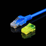 100개 Anpwoo Amp01 RJ45 커넥터 모듈러 플러그, 100개 (노랑), 100개 (파랑), 100개 (오렌지)