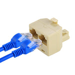 RJ45 듀얼 포트 LAN 이더넷 커넥터 네트워크 어댑터, 2 RJ45 암컷 to RJ45 수컷