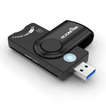 ROCKETEK CR310 USB 3.0 + TF 카드 + SD 카드 + SIM 카드 + 스마트 카드 다기능 카드 리더기, USB 3.0